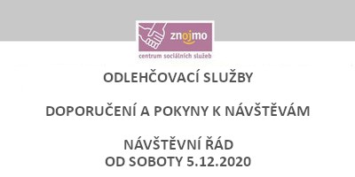 Návštěvní řád od 5.12.2020 - Odlehčovací služby